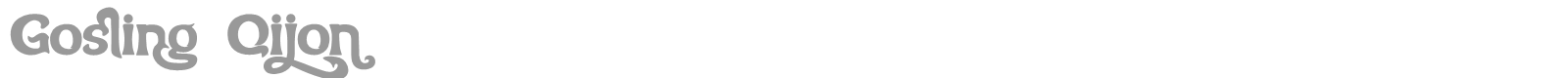 Gosling Qijon font preview